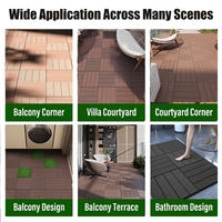 Dalles de terrasse en WPC auto-entretoisables IY, solides, co-extrudées, imperméables et antidérapantes pour l'extérieur