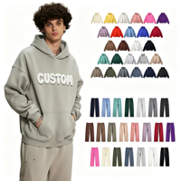 Ensemble de vêtements de sport pour hommes de haute qualité, logo imprimé en relief personnalisé, sweat-shirt en coton lourd, design graphique, ensemble de sweat-shirts surdimensionnés pour hommes