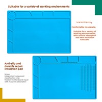 Tapis de travail en silicone épaissi pour réparation numérique de téléphones portables, isolation thermique, résistant aux hautes températures, pour pistolet à air chaud