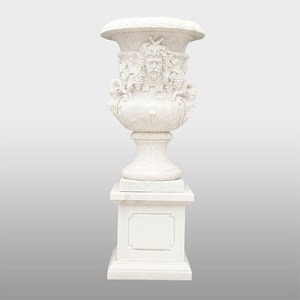 Grands pots à fleurs en marbre sculptés à la main pour l'aménagement paysager extérieur et l'utilisation en jardin, design classique, écologiques et durables - Product Image 5