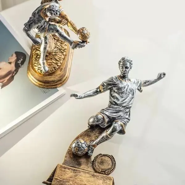 Medalhas e Troféus Futebol Wo Rld Cup Trophy Artesanato Cultura Física Bola Dourada Bota Dourada Resina de alta qualidade