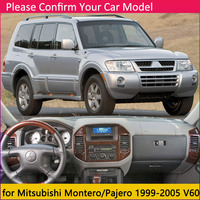 Tapis de tableau de bord de voiture pour Mitsubishi Pajero Shogun Montero 1999-2019 V60 V73 V77 V80 V87 V93 V97 tapis de couverture de tableau de bord tapis de pare-soleil