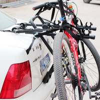 Porte-vélos pour voiture, support de vélo arrière vertical en alliage d'aluminium noir et rouge pour voiture