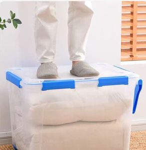 Trong suốt PP nhựa bền vững đa chức năng quần áo tổ chức hộp lưu trữ hình chữ nhật thấp giường phẳng dưới bên phải lưu trữ - Product Image 3