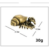 Statue de crabe hermès en laiton, simulation artisanale, modèle animal, créature sous-marine