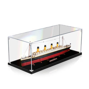 Boîte de présentation rectangulaire en acrylique transparente pour figurines, avec couvercle anti-poussière, pour <span class=keywords><strong>Titanic</strong></span> 10294 - Product Image 1