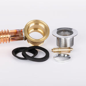 Joyhoo มือจับสังกะสีพร้อมท่อลูกฟูกด้านนอกที่ระบายน้ำในอ่างอาบน้ำกล่องทองเหลืองห้องน้ำสี<span class=keywords><strong>เงิน</strong></span>ทันสมัย<span class=keywords><strong>3</strong></span>ปี - Product Image 5