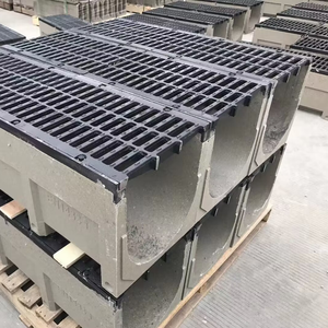 Canal de fossé de drainage en résine directe d'usine Canal de drainage Smc en plastique HDPE en forme de U avec grilles et couvercles de ravin - Product Image 2