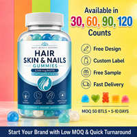 Biotine+haar+supplement Gummies met vitamine C en E, aardbeiensmaak, voedingssupplement voor stralende huid, glanzend haar en sterke nagels