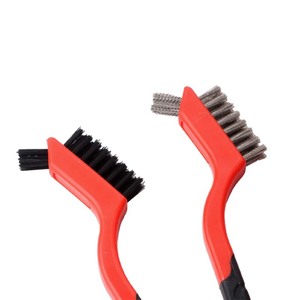 Double-headed Mini Wire Brush 7-inch Steel Wire Nylon Bristle Tool Brush For Hardware Cleaning And Rust Removal - Product Image 1