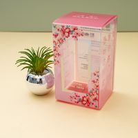 Boîtes cadeaux en plastique transparent PET avec logo personnalisé, pliables, emballage plat avec impression offset UV et estampage à chaud du logo