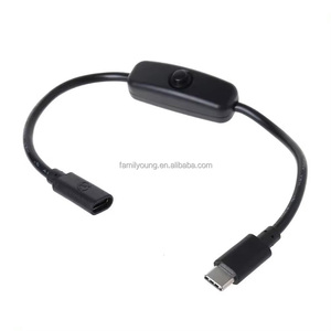 USB tipo C maschio a femmina cavo di prolunga con interruttore 501 per <span class=keywords><strong>Raspberry</strong></span> <span class=keywords><strong>Pi</strong></span> 4 Android elettrico USB C estensione di alimentazione - Product Image 2