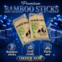 Bâtonnets de bambou jetables ronds de 2,5 mm, outils pratiques pour barbecue, logo personnalisé pour brochettes de viande et de fruits, en vrac