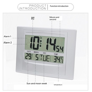 Atacado Personalizado Velho Relógio De Parede De Alta Definição <span class=keywords><strong>LCD</strong></span> <span class=keywords><strong>Display</strong></span> Digital Multi-Function Simple Living Room Relógio De Mesa - Product Image 2
