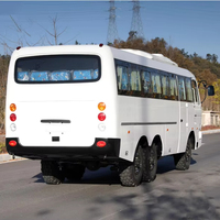 Nouvel autocar Dongfeng 28 places Euro 3 Diesel à transmission manuelle, bus tout-terrain 6x6, 190 ch, cabine à toit plat, 7500 kg, moteur 4-6L