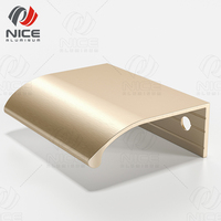 Poignée en L en aluminium, longueur personnalisée, 6063 T5, anodisée or brossé, noir graphite, durable pour les décorations de portes d'armoires de cuisine