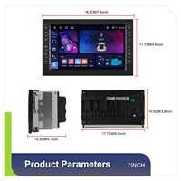 Podofo Android Voiture Stéréo 7 ''4 + 64G Sans Fil CarPlay/Android Auto GPS FM RDS Pour Volkswagen/PASSAT/Skoda/POLO/GOLF Personnalisation