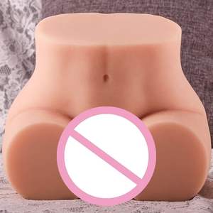 Mannelijke Dual Channel Stroker |   Anale-vaginale dubbele toepassing |   Realistische grote heup |   Siliconen mal - Product Image 4