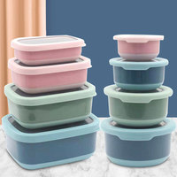 Boîte à bento en plastique PP B265, acier inoxydable SS304, silicone, couvercle à rabat, micro-ondable, empilable, légère, récipient alimentaire