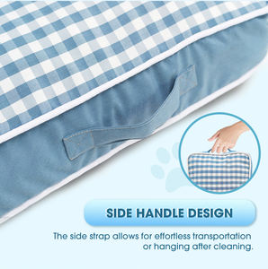 छोटे और मध्यम आकार के कुत्तों के लिए थोक हटाने योग्य धोने योग्य कवर स्क्वायर कुशन पालतू बिस्तर - Product Image 4