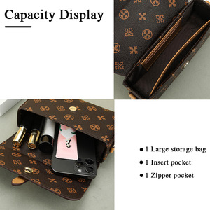 Baellerry Women's Crossbody Bag Horizontal <b>Square</b> Magnetic Buckle Vintage Style Shoulder Bag For Everyday Use - Product Image 2
