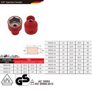 Wodo VDE GS certificato AC 1000V <span class=keywords><strong>Dr</strong></span>. 3/8 "presa isolata - Product Image 3