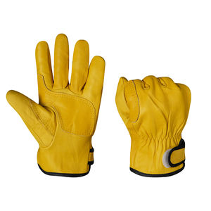 Guantes de soldadura de dedo completo anticalor de cuero de oveja resistente industrial logotipo personalizable OEM - Product Image 2