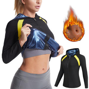 Débardeur de sudation zippé personnalisé pour <span class=keywords><strong>femme</strong></span> avec logo, combinaison de sauna en néoprène et <span class=keywords><strong>gilet</strong></span> amincissant pour la perte de poids, utilisation à domicile toutes saisons - Product Image 1