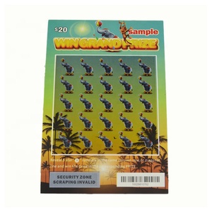 Billets de loterie à gratter sur le thème Lucky Bucks personnalisés en usine avec code-barres 2D - Product Image 4