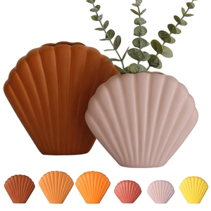 Jarrón Decorativo Nórdico de Cerámica con Forma de Concha, <span class=keywords><strong>Minimalista</strong></span>, para Sala de Estar, Mueble para TV, Cafetería, Oficina, Decoración de Bodas - Product Image 3