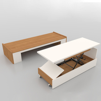 Table basse pliable et élévatrice électrique intégrée Armoire combinée pour le salon avec bibliothèque et lit mural
