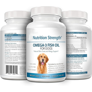 Cápsulas de Aceite de Pescado Omega 3 para Perros - Ácidos Grasos EPA DHA Sin GMO Sin Gluten Grado Humano para el Corazón, Articulaciones y Apoyo a la Alergia 180 Unidades - Product Image 4