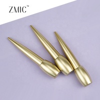 Tube de 5 ml de luxe doré vide pour eye-liner liquide, flacon de gel eye-liner de forme unique avec pinceau en nylon, flacon de base pour les yeux en plastique personnalisé