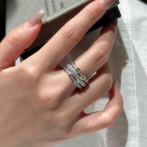 Anneau de nez en argent pur S925, design de niche ancien, 18K, simple, tendance, vintage, micro-zircon incrusté, pour le port au bureau - Product Image 2