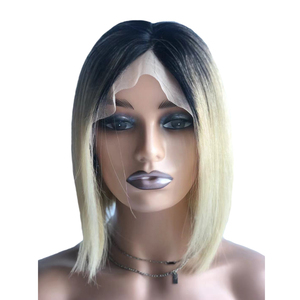 Giá Rẻ Giá Nguyên Brazil Tóc Con Người Ngắn Bob Tóc Giả 1b613 Màu 13X4 Ren Phía Trước Tóc Giả Với Mái Tóc Bé Pre Ngắt Tóc Trinh Nữ - Product Image 4