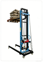 Élévateur mobile pour l'installation de conduites de ventilation, alimentateur de matériaux pour conduites de feu et de briques, élévateur de conduites de ventilation mobile