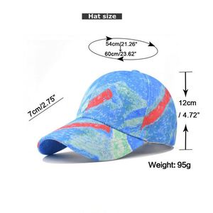 Geometric Gradient Personality Graffiti Baseball Cap Outdoor Sports Street Style <b>Hat</b> with Common Fabric Image Pattern Fruit - Product Image 5