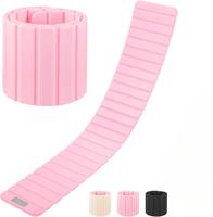Bracelets magnétiques premium 1lb 2lb, poids lestés en silicone pour chevilles et poignets, bracelet lesté écologique rose pour yoga et Pilates