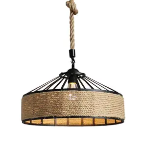 Hemp Rope Chandeliers Pendant Lights Luxury Decoration LED Chandelier For Living Room