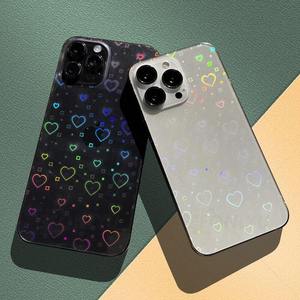 FONLYU Usine Fourniture Paillettes Laser 4D Laser Transparent Retour <span class=keywords><strong>Film</strong></span> Motif Retour Autocollant Films pour Mobile Skins Support Choisir - Product Image 1