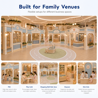 Casa de juegos modular para juegos de rol, diseño de floristería, con fachada de arco alto, calidad verificada, apto para zona de centro comercial y cafetería