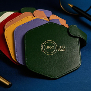 Posavasos Redondos de Cuero PU de 10 cm, Estilo Nórdico, para Café, Bar, Personalizables - Product Image 4