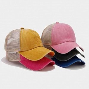 Summer New Arrival Vintage Faded Cotton Dad <b>Hat</b> Blank Sport <b>Hat</b> Baseball Cap With Mesh - Product Image 4