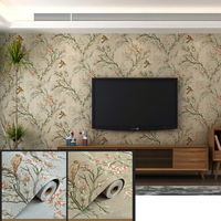 Rouleaux de papier peint floral en relief 3D, papier peint vinyle imperméable, installation facile en DIY pour la décoration murale intérieure des hôtels et des foyers