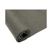 100% Feuille de tissu en feutre de polyester au mètre 90 cm de large matériau épais pour la couture, le bricolage et la broderie (gris)
