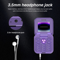 Teléfono Celular Plegable Mini I17 Pro Barato, 2G GSM 850/900/1800/1900, Doble SIM, Cámara, Tipo-C, Bluetooth, Teléfono Móvil Pequeño con Funciones