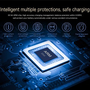 Chargeur de batterie RC portable 4 canaux 120W, chargeur intelligent à port unique pour l'extérieur avec écran IPS multilingue pour drones - Product Image 4