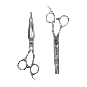 Tijeras para cortar el pelo, tijeras de peluquería, tornillo negro - Product Image 2