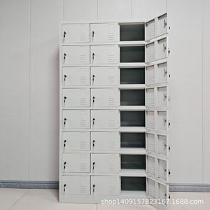 ตู้เก็บของแบบล็อกเกอร์ 24 ประตู 8 ชั้น ตู้โลหะทรงสี่เหลี่ยมแบบตั้งพื้น ดีไซน์แบบผลัก-ดึง สำหรับใช้ในสำนักงาน - Product Image 3