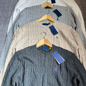 Maglione Invernale da Uomo <span class=keywords><strong>in</strong></span> Lana Grossa <span class=keywords><strong>di</strong></span> Alta Qualità con Stampa a Scarico, Collo a V, Maniche Lunghe, Lavorato a Maglia, Senza Stiratura, <span class=keywords><strong>in</strong></span> <span class=keywords><strong>Filo</strong></span> <span class=keywords><strong>di</strong></span> <span class=keywords><strong>Cotone</strong></span> - Product Image 3